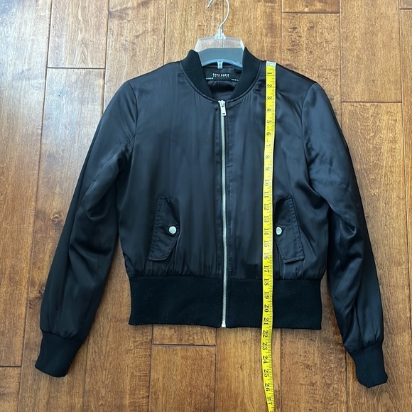 Zara Basic Collection Crop Bomber jacket Size S - Picture 6 of 12
